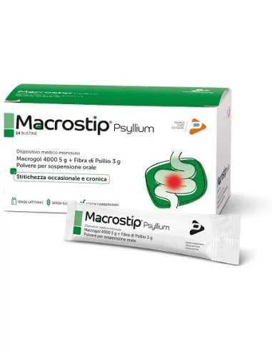 MACROSTIP PSYLLIUM 14BUST MACROGOL E PSILLIO STIPSI BAMBINI ED ADULTI