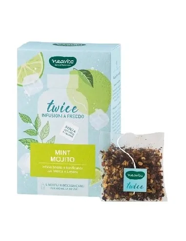 NEAVITA FILTROSCRIGNO INFUSO TWICE MINT MOJITO 12 MAXI FILTRI NO ZUCCHERO E CALORIE