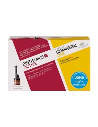 BIOTHYMUS KIT TRATTAMENTO AC ACTIVE 10 FIALE UOMO + BIOMINERAL ONE 30 COMPRESSE